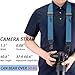 VKO Kameragurt mit Schnellverschluss-System, schnelle Längenjustage, ultraleicht, bequem, Vollformat-Kameragurt, Schultergurt für SLR DSLR digitale Kamera (Schwarz)