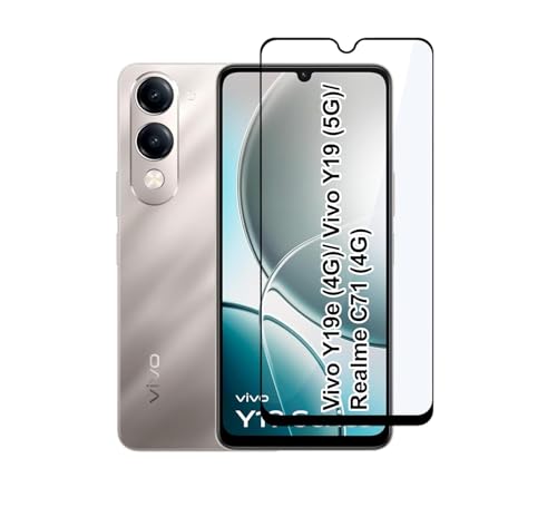 Image of DD SON Premium HD+ Tempered Glass Screen Protector Guard Compatible For Vivo Y19e (4G) / Vivo Y19 (5G) / Realme C71 (4G) | Edge to Edge Coverage With Easy installation kit for Smartphone