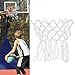 2Pcs Heavy Duty Basketball Net Replacement, Outdoor Basketball Net White Universal Basketball Net All-Weather Basketball Hoop Net for Outdoor
