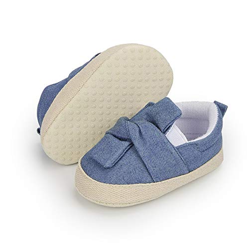 Meckior Infant Baby Girls Boys Canvas Shoes Soft Sole Toddler Slip On Newborn Crib Moccasins Casual Sneaker Flat Lazy Loafers First Walkers Shoe