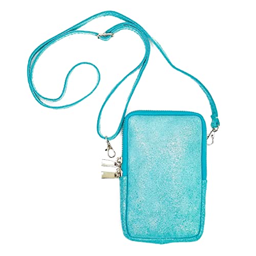 Idée cadeau femme : sac à bandoulière en cuir bleu ciel, l'accessoire italien incontournable