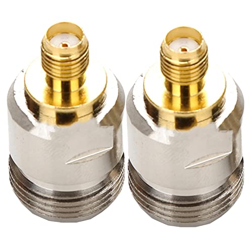 Fohevers 2 Pcs N Female to SMA Female Adapter SMA to N Adapter for RF WiFi Antenna Extension Cable Telecom SMA to N-type Coaxial Connector Broadcast Radios Wi-Fi