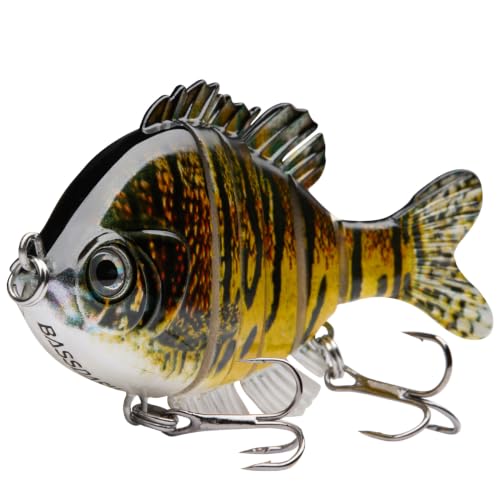 BASSDASH SwimPanfish Multi Jointed Bluegill Bass Fishing Lure Swimbaits