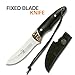 Elk Ridge - Outdoors Fixed Blade Knife - 7.25-in Overall, 3-in Satin Finish Stainless Steel Blade, Jig Bone and Wood Handle, Black Leather Sheath - Hunting,. Camping, Survival - ER-088