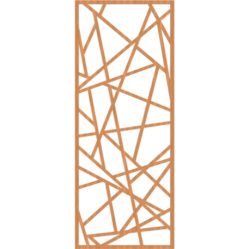 Image of Conway Decorative Pierced Fretwork Wood Wall Panels, 19 3 /8 inchW x 49 3 /8 inchH x 1 /4 inchT, Cherry
