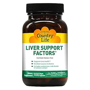 Country Life Liver Support Factors – 100 Vegan Capsules – Liver Health – Excellent Source of Choline – Gluten-Free