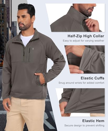 Image of Little Donkey Andy Men's Golf Pullover Windbreaker Quarter Zip Golf Jacket