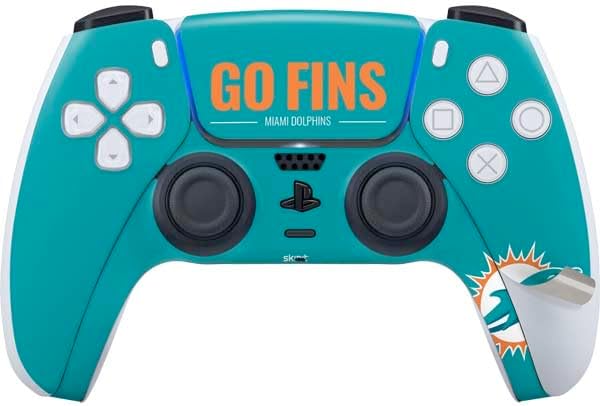 Skinit Decal Gaming Skin Compatible with PS5 Pro Bundle - Officially Licensed NFL Miami Dolphins Team Motto Design