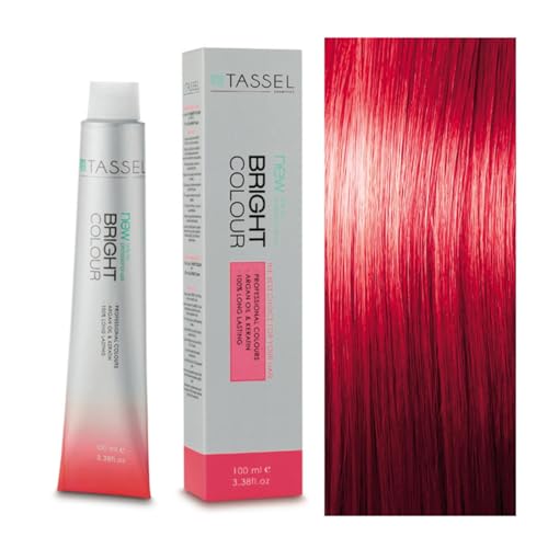 Tassel - Tinte Permanente Capilar Nº7.62 Rubio Medio Rojo Cereza - Mujer - 100 ml - Color Intenso y Brillante con Nutrición de Argán y Keratina