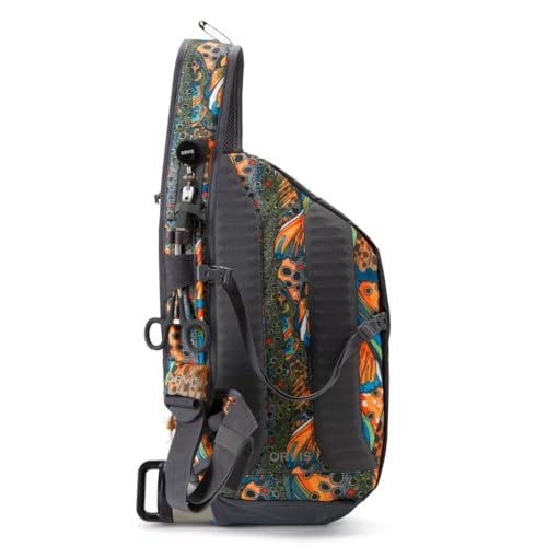 Orvis Fly Fishing Sling Pack - 100% Recycled CORDURA with 11L Storage, Tippet Whippet, Water Bottle Pocket & Left-Shoulder Design, Unbound Brown - OS - Thumbnail 3