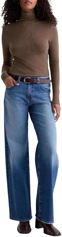 AG Womens Adria Low Rise Baggy Wide Leg