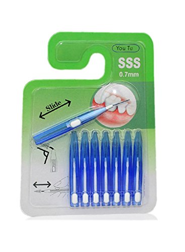 Drasawee 8Pcs Package Portable Retractable Interdental Tooth Brush