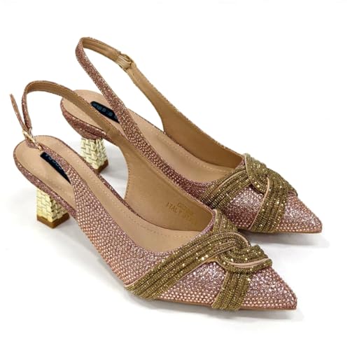 Ensemble chaussures et sac champagne violet pointu 42.5
