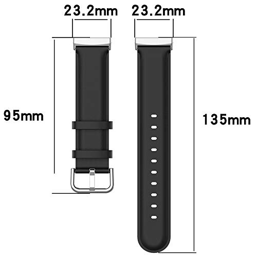 Compatível com pulseiras Fitbit Versa 3, pulseiras de couro genuíno para relógio pulseira de reposiç