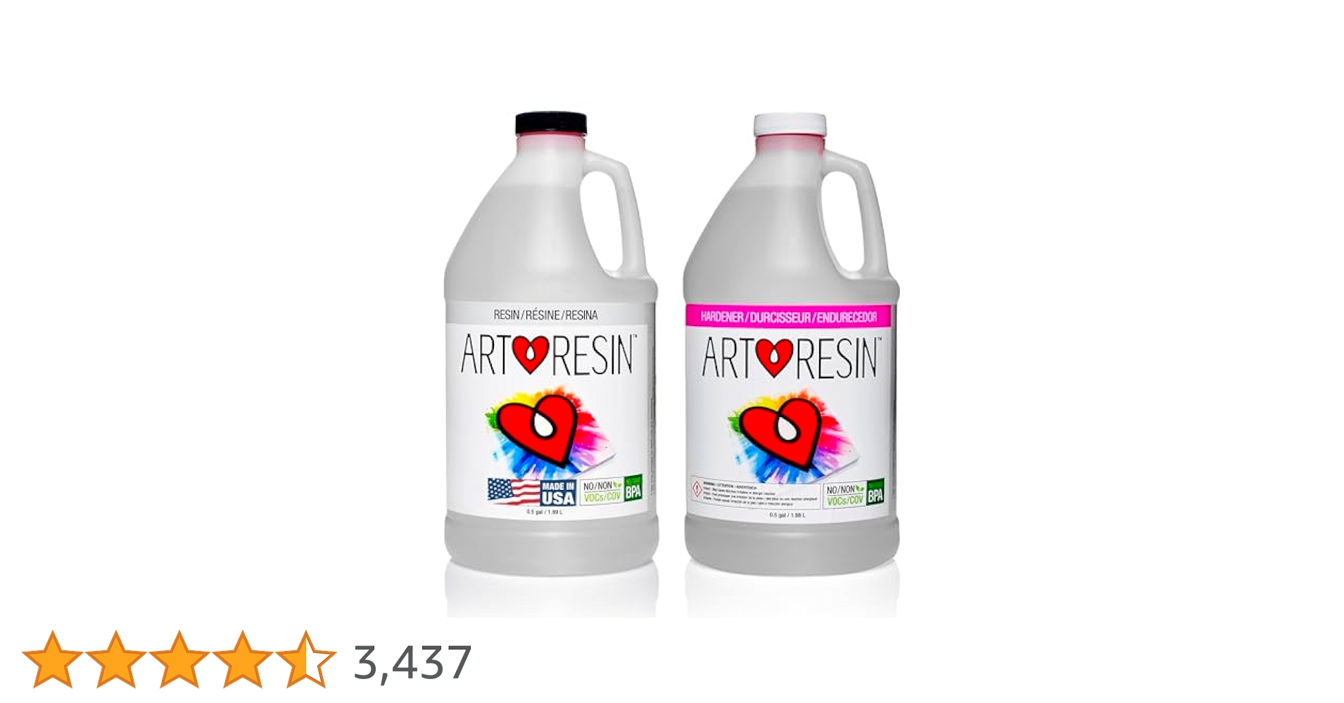 Amazon.co.jp: ArtResin エポキシ樹脂 レジン液 透明 クリア 非