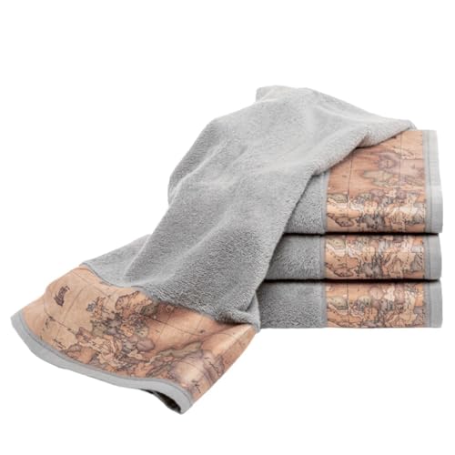 Coppia Asciugamani 1+1 Geo Classic Alviero Martini 1ª CLASSE Grigio