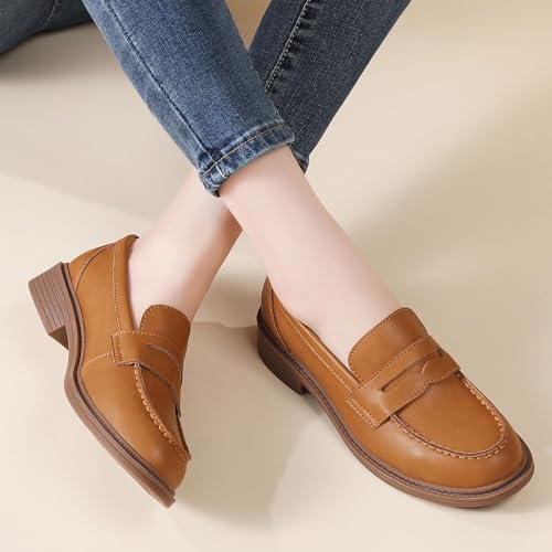 Image of Penny Loafers for Women Non Slip Work Shoes for Women's Loafers & Slip-Ons Ladies Business Casual Shoes Driving Flats