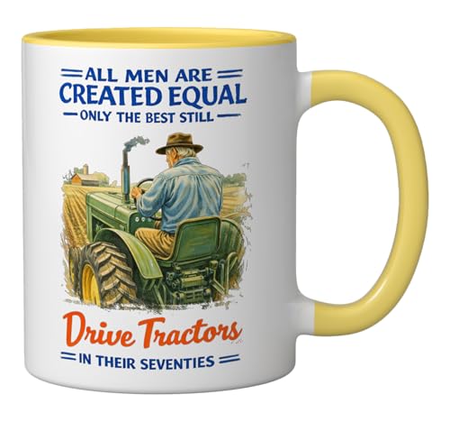 Taza de cerámica amarillo/blanco 11 onzas miniatura 2