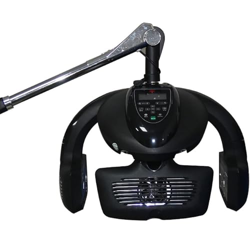 Qiang 1200W Secador De Pelo Infrarrojo para Capó Procesador De Secado para Cabello Máquina De Permanente De Máquina para El Cuidado De Pie/Montado En Pared,Ajustable Temperatura,Black-Wall-Mounted