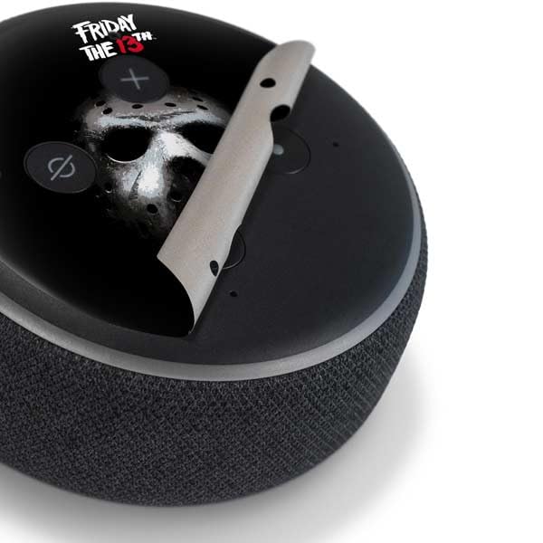 Skinit Decal Audio Skin Compatible with Amazon Echo Dot 3 - Officially Licensed Warner Bros Friday The 13th Jason Voorhees Design