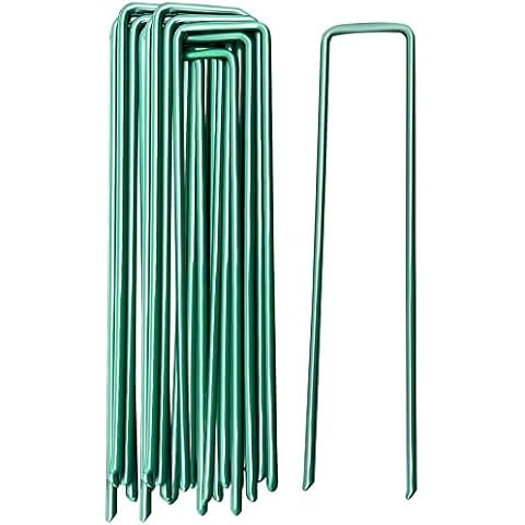 Garden Stakes Ground Staples Landscape Securing Anchor Pegs Gardening Pins Spikes for Lawn Farm Weed Barrier Grass Fabric 10 PCS Cover