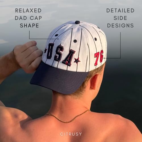 Image of CITRUSY Trendy Fashion Baseball Dad Caps | Men & Women Low Profile Hats | Cute Ladies Western Ponytail Vintage NY Ball Cap