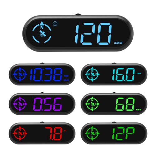 Yaouzicn Head Up Display for car G9 Windshield Speedometer Projector with Digital Speedometer for Universal Vehicle Models (MPH/KMH) Universal Plug Play Speedo for Cars Trucks (7 Color Options)