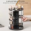 Jiavarry Rotating Makeup Organizer for Vanity, 360 Spinning Skincare Organizers with Adjustable Trays, Make Up Desk Storage Carousel Rack, Cosmetic Display Cases for Dresser Bathroom Countertop #1