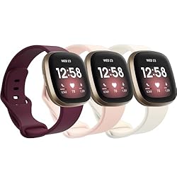 Garmcool 3 Pack Correa Compatible para Fitbit Vers...: Modelos compatible:Correas compatibles para Fitbit Versa 4 / 3 , Compatible para Sense 2 / Sense (reloj no incluido). De silicona suave de alta calidad, ofrecen un ajuste seguro y cómodo para hombre y mujer Confort todo el día: Experimenta una suavid...