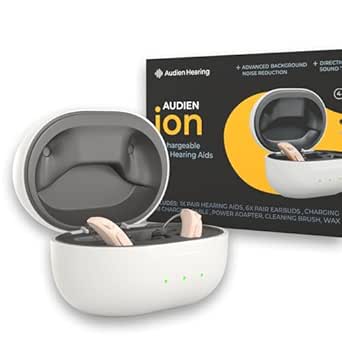 Audien Hearing ION – Wireless Rechargeable OTC Hearing Aid for Seniors & Adults, Premium Comfort Design, Nearly Invisible