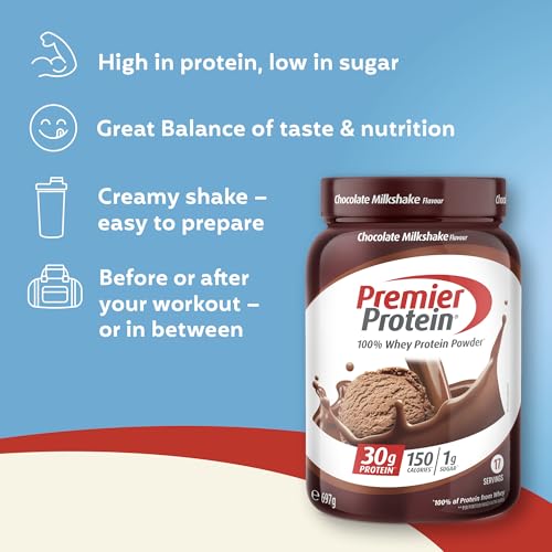 Premier Protein - Whey 100% Protein Powder - Chocolate Milkshake - 697g - Image 5