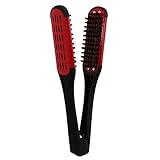 Perfecto para retoques Cepillo Plancha de Pelo De Desenredar Peine Alisador Para Todo Tipo de Cabello Rojo