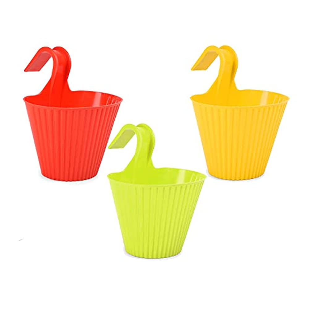 Go Hooked Plastic Hook Pot with Lock, Multicolour, 6 in, 3 Pieces (LilyPlanterSetof3) (B08BTTPLQN) Amazon Price History, Amazon Price Tracker