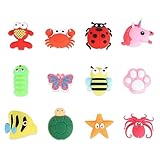 12 Pcs Cable Protector - Phone Charger Cable Save Cable Protector PVC Fruit Food Animal Anti Breaking Phone Accessory Protect USB Charger (Animal)