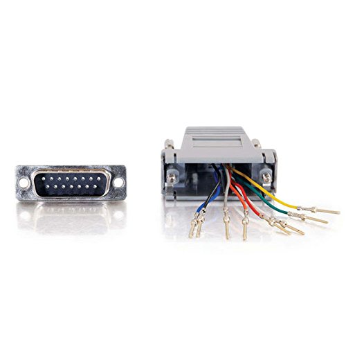 C2G 02926 RJ45 do DB15 męski adapter modułowy, szary