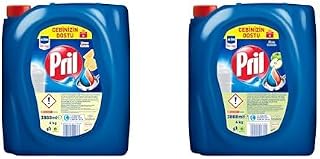 Pril Limon Kokulu Sıvı Bulaşık Deterjanı (1 x 4 KG) ve Pril Elma Kokulu Elde Yıkama Sıvı Bulaşık Deterjanı (1 x 4 kg)