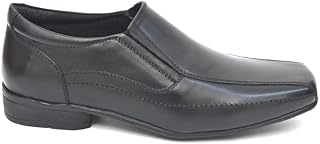 Black Formal Leather School Shoes for Boys in Mocassin Style (AI-1300)