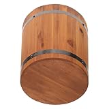 Conception : ce seau à riz en bois est conçu pour faciliter la récupération des grains, simplifiant ainsi les tâches en cuisine et vous faisant gagner du temps lors de la préparation des repas. porte-riz, pot de fleurs en bois