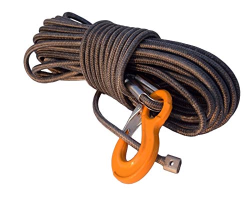 lxxiulirzeu Accesorios cabestrante 12mm * 30m Gris Chaqueta sintética Torno de Cable, ATV...