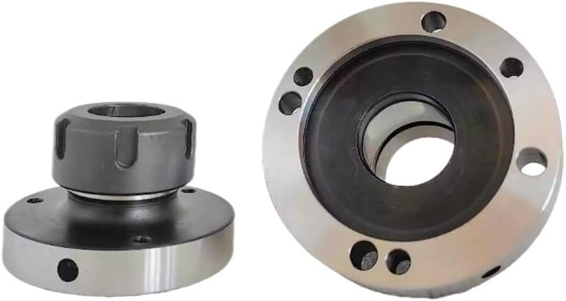 ER16 ER50 ER25 ER32 ER40 D100mm D80mm Diameter Mini Flange Four Axis Cartridge Collet Fixture Chuck For CNC Milling Lathe Tool(ER25-D80 (3 Hole))
