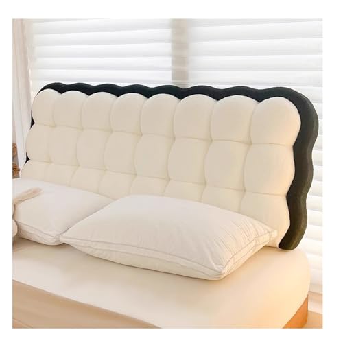 Cabecero acolchado para montaje en pared, con almohadillas protectoras 3D y rodillo cervical, para TV, videojuegos, negro, 180 x 60 cm