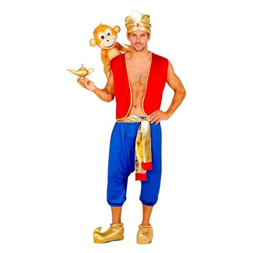 WIDMANN MILANO PARTY FASHION - Disfraces de Aladino, Rey de los Ladrones, Jeannie, cuento de hadas, disfraces de carnaval