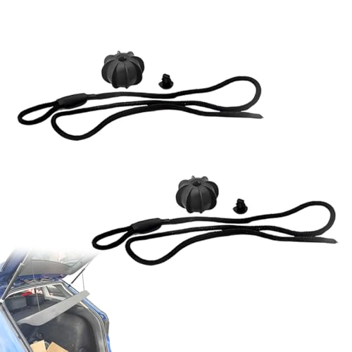 JUGUTA - JUGUTA Voiture Corde De Fixation, 2 Pièces Cordon Universel Pour Étagères Arrière De Voiture, Noir, Nylon