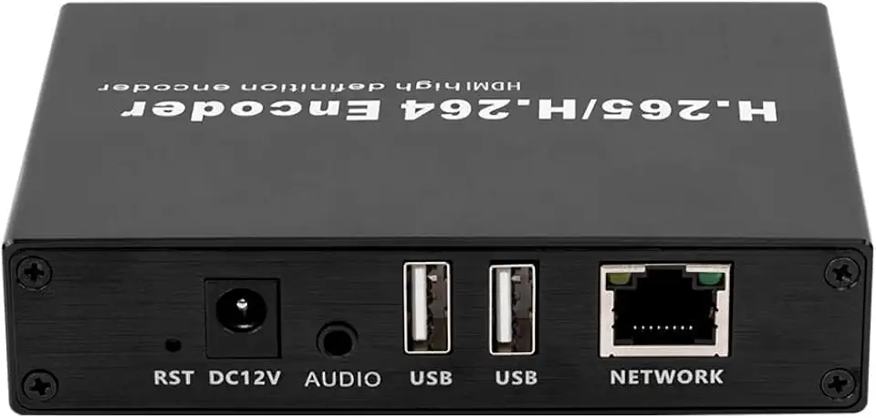 EXVIST H.265 1080p Codificador/decodificador de vídeo HDMI, USB 2.0 para webcam 1080p, decodificador de vídeo RTSP, compatível com ONV/HK, decodificador de rede de transmissão ao vivo para YouTube