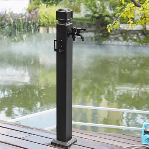 Grifo de agua anticongelante de columna vertical para exteriores, antiescarcha, fuente decorativa, dispensador de agua, hidrante para jardín, granja, pasto, patio, riego y lavado (altura: 60