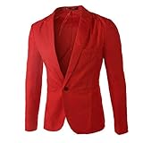 comprar americana roja hombre Chaqueta deportiva suit traje blazer slim fit para todas las estaciones y ocasiones, también adecuada para negocios, oficinas, bodas, fiestas, banquetes, vacaciones, todos los días