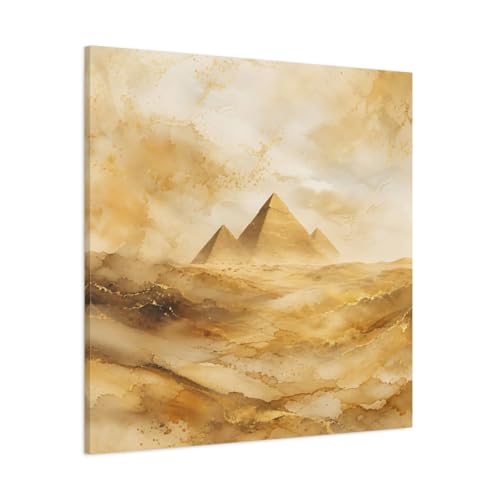Toile abstraite dorée de luxe 90x90cm art mural salon