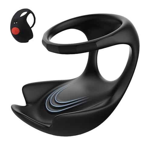 TOUNID Vibrations Penisring mit 10 Vibrationsmodi Hodenmassage Sissy Doppelring für paar Cockringe männer gummi Silikon Pennisringe für die männer Vibrator penis SM sexspielzeug für paare extrem sex