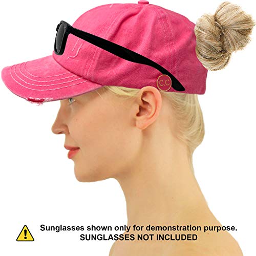 Image of C.C Ponytail Criss Cross Messy Buns Ponycaps Baseball Cap Dad Trucker Mesh Hat