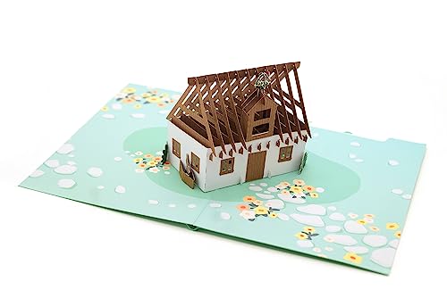 ASVP Shop Glückwunschkarte zum Hausbau Richtfest Karte Geschenkidee oder Geschenk zum Einzug oder Umzug Einladung Gutschein zu Richtfest Einweihungsfeier